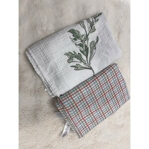 Pottery Barn Kids Beatrix Potter Organic Cotton Muslin Baby Swaddle Blanket Set